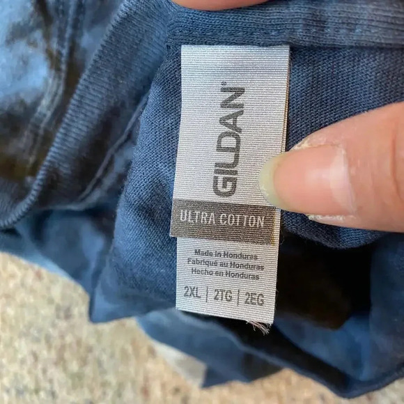 Gildan Ultra Cotton Tied Dyed Wolves Cat Print Unisex Adult Shirt Plus Size 2XL - Picture 4 of 6